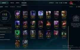 CONNTA PRATA IV COM 44 CHAMPS E 25 SKINS