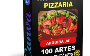 Pack Canva Pizzaria Vol 1 - 100 Artes Editáveis