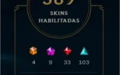 Conta LOL PLAT IV, 389 skins - 9 míticas - 4 ultim - 33 lend