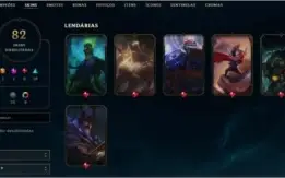 CONTA DE LEAGUE OF LEGENDS LOL 82 SKINS 107 CAMPEÕES 320 RP