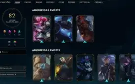 CONTA DE LEAGUE OF LEGENDS LOL 82 SKINS 107 CAMPEÕES 320 RP