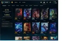 Conta LOL Gold Todos CAMPEOES 189 SKINS 1300 R$ Investidos