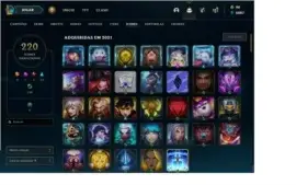 Conta LOL Gold Todos CAMPEOES 189 SKINS 1300 R$ Investidos