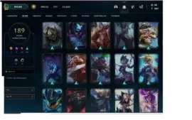 Conta LOL Gold Todos CAMPEOES 189 SKINS 1300 R$ Investidos