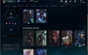 LEAGUE OF LEGENDS CONTA PRATA 2/ 9 SKINS