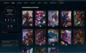CONTA UNRANKED COM 231 SKINS (MMR DE DIAMANTE)