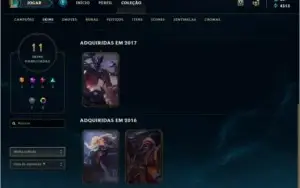 Conta League Of Legends Platina 4