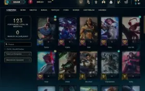 Platina 2 com 50 Champs e 17 Skins