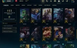 Platina 2 com 50 Champs e 17 Skins