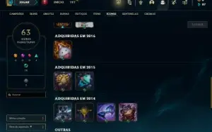 Platina 2 com 50 Champs e 17 Skins