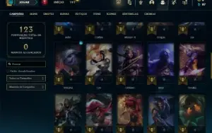 Platina 2 com 50 Champs e 17 Skins