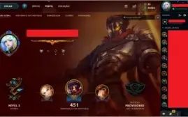 ACC LOL 44 K ESSÊNCIA AZUL  LV 80 268 SKINS BORDA DE OURO
