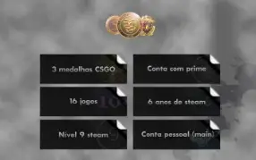 CSGO PRIME, Operação Hydra Gold, 5 anos + Insignia Lealdade