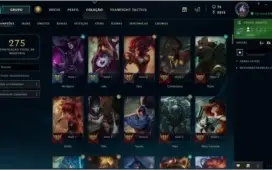 Conta LOL 64 champ lvl 161