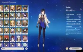 Conta Genshin AR60 - Yelan, ayato, raiden, haitham e mt mais