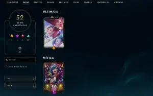 Conta League of Legends Full Acesso - 74 Champs e 52 skins