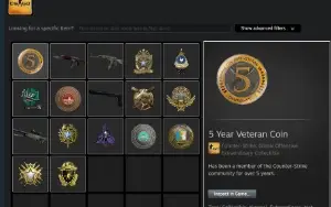 Conta csgo com prime lvl40 steam 5 anos de csgo e 21jogos