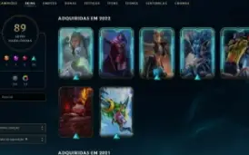 Conta de LOL ANTIGA 2014 (89 Skins + 119 Campeões)