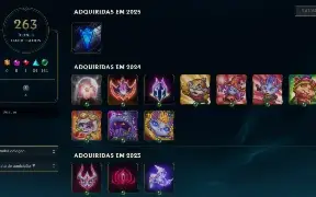 CONTA LOL: Level 236 | 291 SKINS | 170 campeões