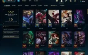 Conta prata 4 com 71 skins e 102 champs