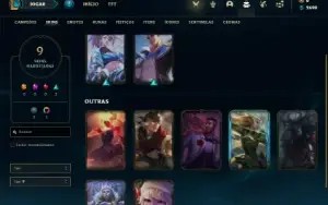 Conta prata 2 com 30 Champs e 9 Skins + 1 Fragmento
