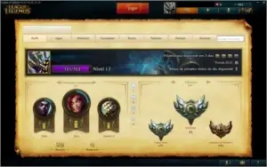 CONTA LOL LVL 17 +12 CAMPEÕES + 950 IP + 1 Skin