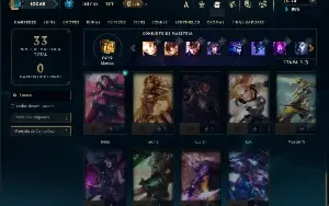 Unranked com 30 Champs e 12 Skins +4 Fragmentos