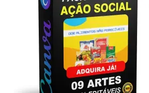Pack Canva Ação Social - 09 Artes Editáveis