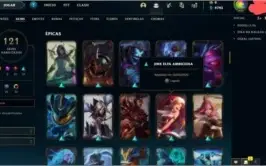 LOL CONTA +120 SKINS, DX DIMA EMAIL NÃO-VERIFICADO