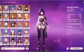 Genshin Impact - AR 57 - 10 personagens  5⭐