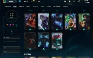 Conta prata 3 com 100 champs e 75 skins +1 Prestigio