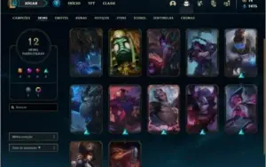 Conta prata 2 com 12 skins e 42 champs