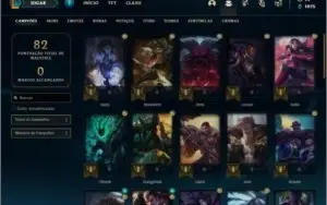 Conta prata 2 com 12 skins e 42 champs