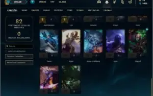 Conta prata 2 com 12 skins e 42 champs