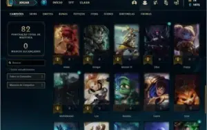 Conta prata 2 com 12 skins e 42 champs