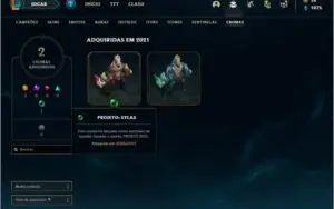 Conta prata 2 com 12 skins e 42 champs