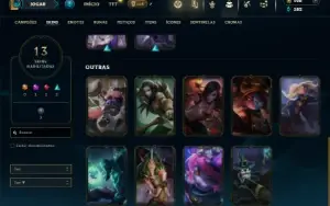 Unranked com 45 Champs e 13 Skins + 8 Espolios