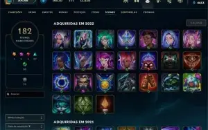 Conta Platina --210 SKINS--110 EMOTES-182 ÍCONES