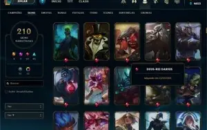 Conta Platina --210 SKINS--110 EMOTES-182 ÍCONES