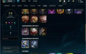 Conta unranked com Rammus rei e Kayle juiza