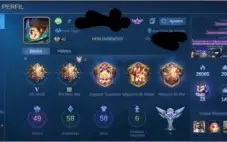 Conta mítico   49 heróis 56 skin..