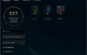 Conta LOL lvl 30 com SKINS