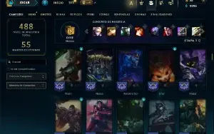 Bronze 2 com 140 Champs e 80 Skins ( MID / JG / TOP )