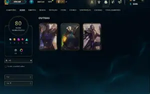 Bronze 2 com 140 Champs e 80 Skins ( MID / JG / TOP )