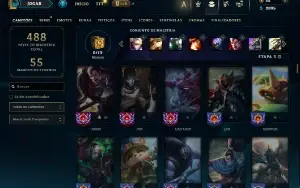 Bronze 2 com 140 Champs e 80 Skins ( MID / JG / TOP )