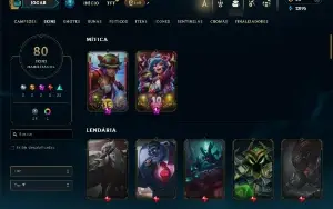 Bronze 2 com 140 Champs e 80 Skins ( MID / JG / TOP )