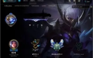 Conta no lol de  2013/ diamante 5/ 83 skin