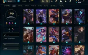 Esmeralda 3 com TODOS os champs e 190 Skins + 6 Prestigios