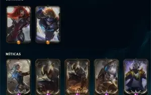 Conta de League of Legends Platina 3 com muitas skins