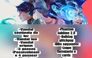 Conta da riot com muitas skins- Valorant Lol e Wr